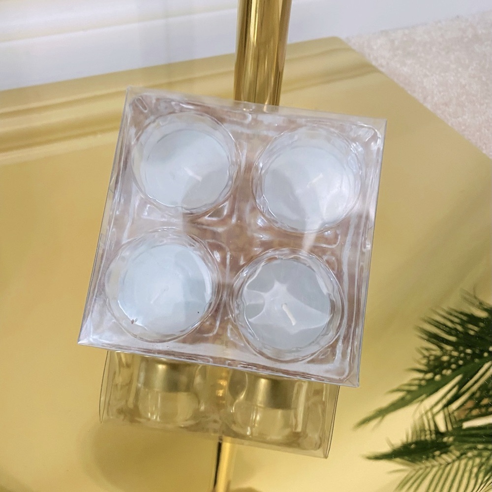 Rialto Clear Glass Votive Holder, 4 Tea lights